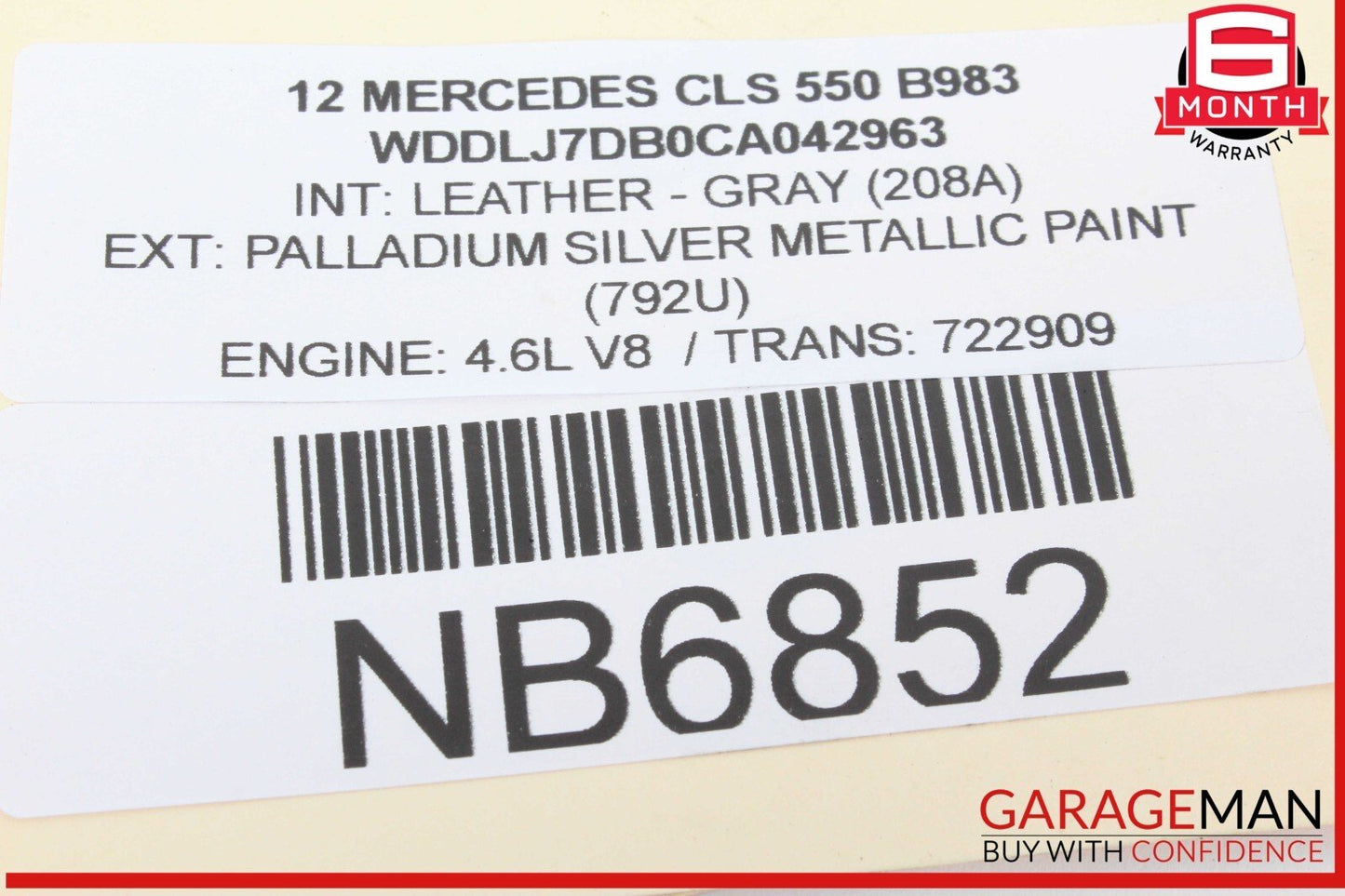 12-18 Mercedes W218 CLS550 CLS63 Rear Left  Side Exterior Door Handle OEM