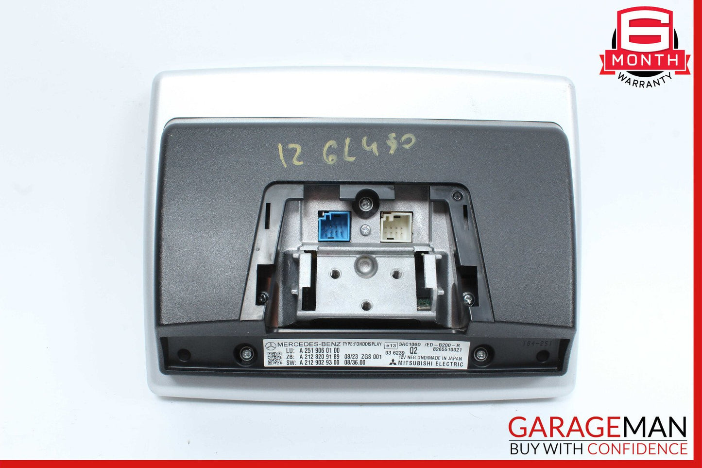 09-13 Mercedes GL450 ML550 GLK350 Left / Right Headrest Screen Monitor Display