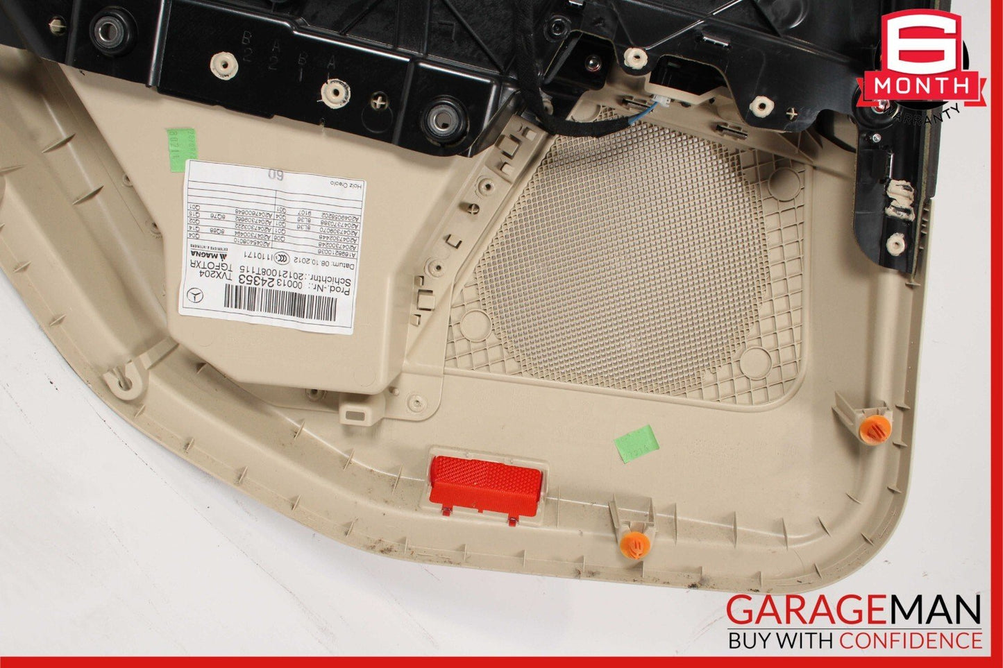10-15 Mercedes X204 GLK350 Rear Right Passenger Side Interior Door Panel Beige
