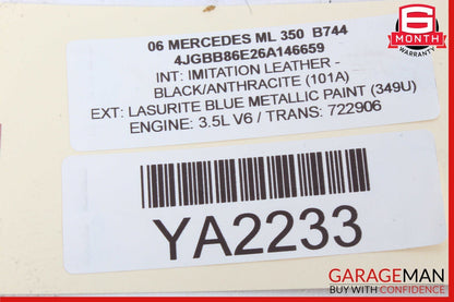 06-13 Mercedes W164 ML350 GL550 R350 Front Right Seat Belt Seatbelt Retractor