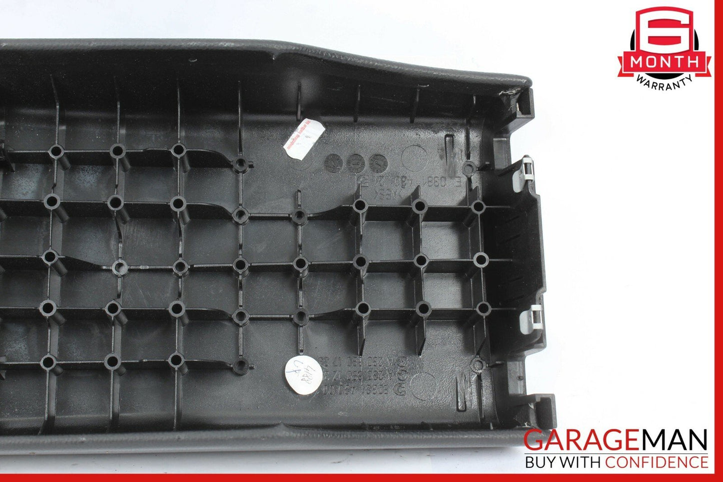 03-06 Mercedes R230 SL500 Rear Center Console Lid Cover Panel Leather Black
