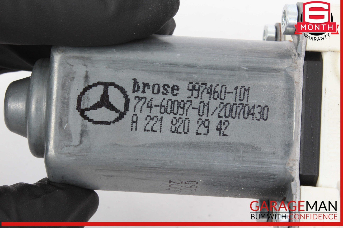 07-13 Mercedes W221 S550 S63 AMG Rear Left Side Door Window Regulator Motor OEM