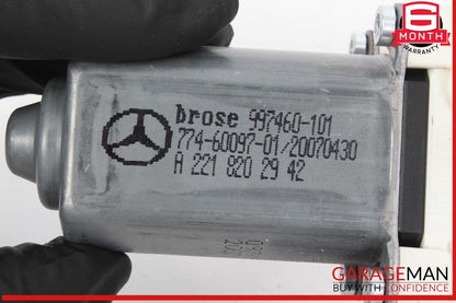 07-13 Mercedes W221 S550 S63 AMG Rear Left Side Door Window Regulator Motor OEM