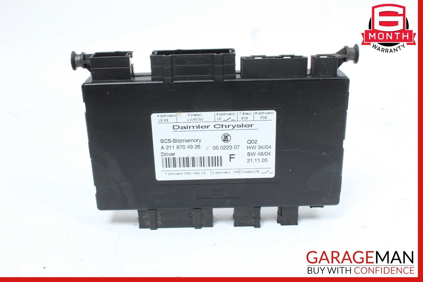 03-13 Mercedes W251 R500 4MATIC Seat Control Module Front Left 2118704926 OEM