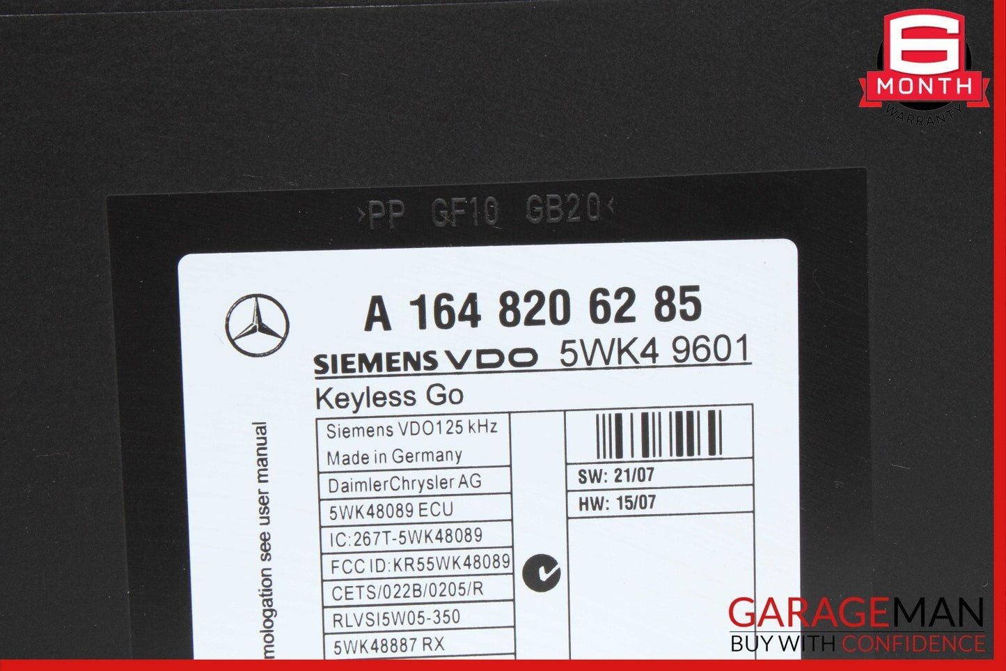 06-12 Mercedes GL550 GL450 GL350 ML350 ML550 Keyless Go Control Module Unit