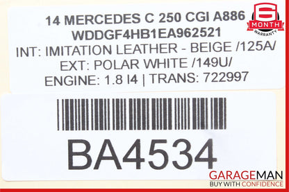 08-14 Mercedes W204 C280 Sedan Front Right Side Door Tweeter Speaker Trim Beige