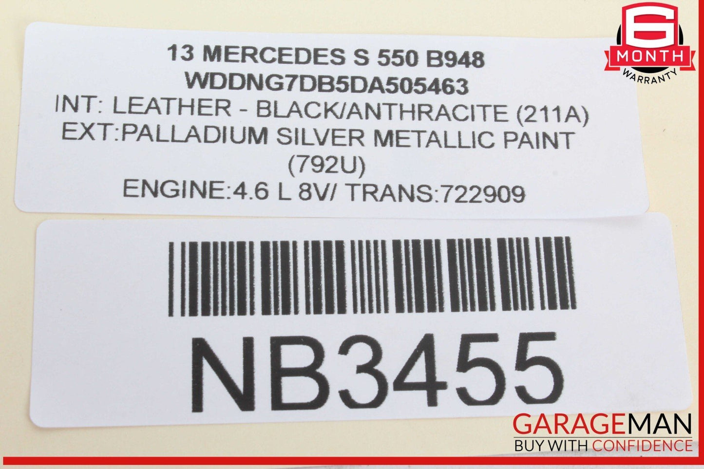 07-13 Mercedes W221 S550 CL550 Rear Trunk Lid Latch Lock Actuator 2217500085 OEM