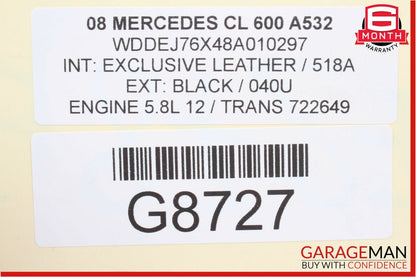 03-13 Mercedes CL600 S600 V12 M275 Engine Piston & Connecting Rod Assembly