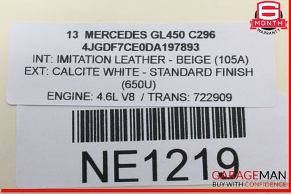12-16 Mercedes X166 GL450 Front Left Driver Side Door Lock Latch Actuator OEM
