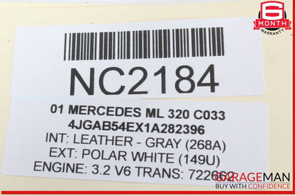 98-05 Mercedes W163 ML320 ML500 Rear Right Passenger Side Seat Belt Retractor