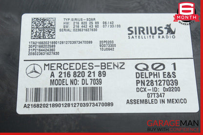 Mercedes C250 S550 SL550 SLK350 Sirius Satellite Radio Module Receiver OEM