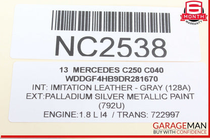12-14 Mercedes W204 C250 C63 AMG C300 AC A/C Heater Climate Control w/ Trim OEM