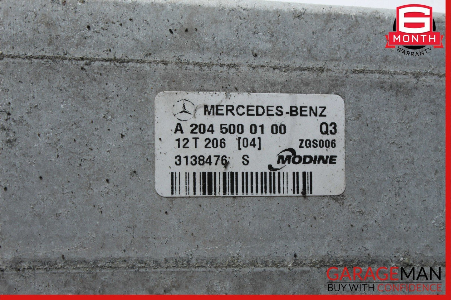 12-15 Mercedes W204 C250 SLK250 1.8L Intercooler Air Cooler Radiator OEM