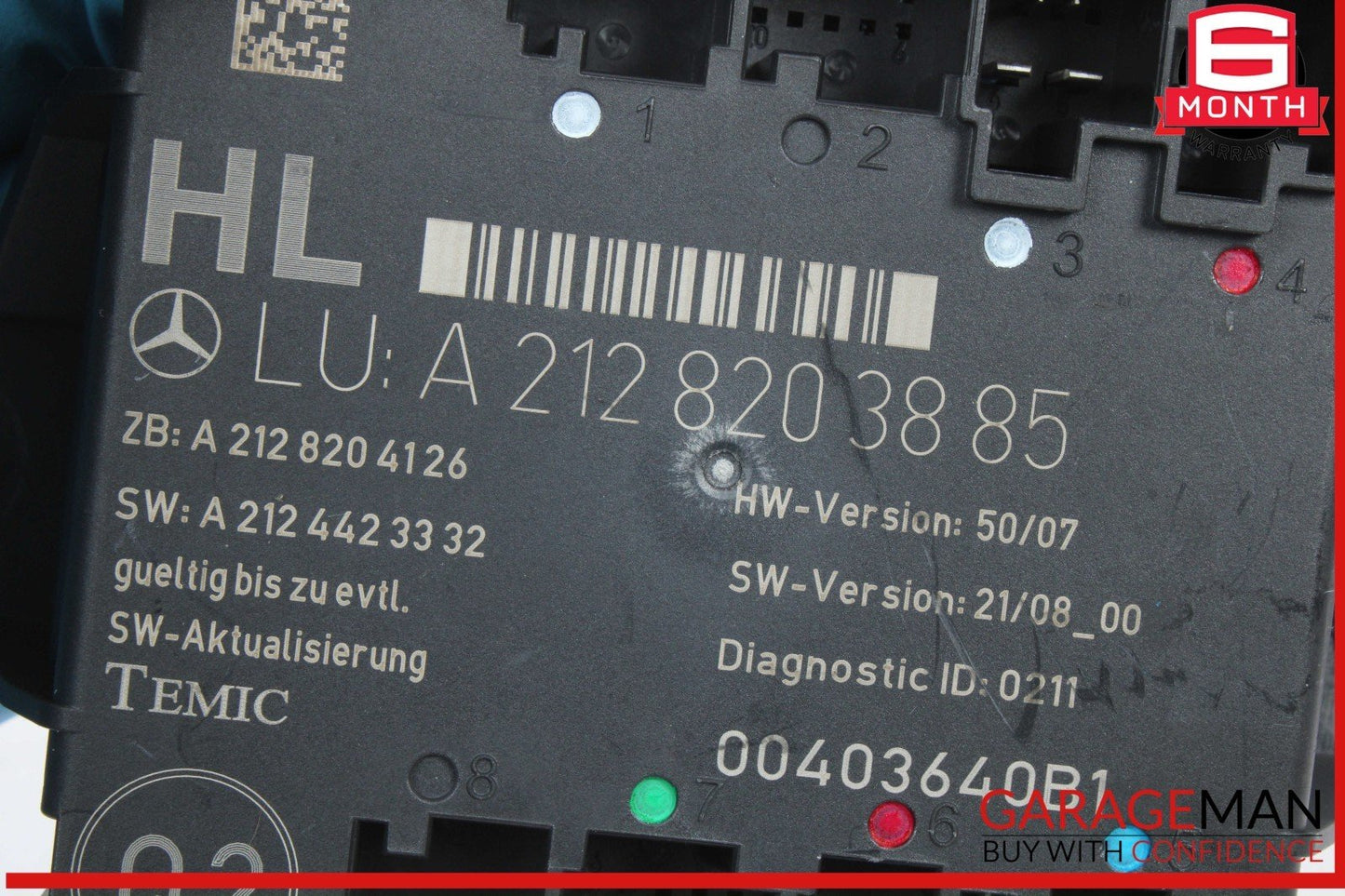 08-18 Mercedes W212 E350 Rear Left Driver Side Door Control Module Unit OEM