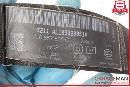 03-06 Porsche Cayenne 955 Rear Left Driver Side Seat Belt Seatbelt Black OEM