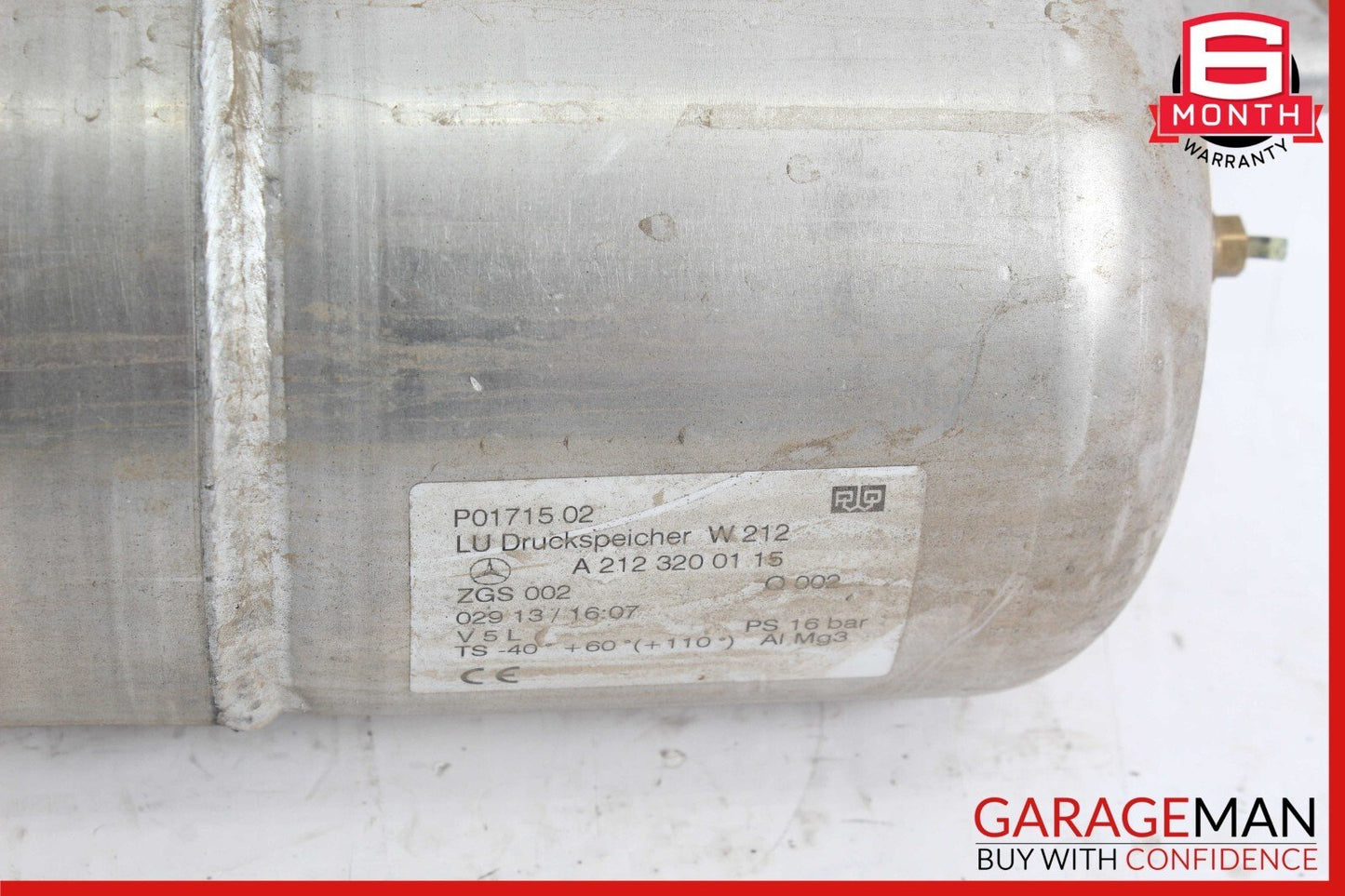 10-16 Mercedes W212 E63 AMG E550 Air Tank Suspension Pressure Reservoir OEM