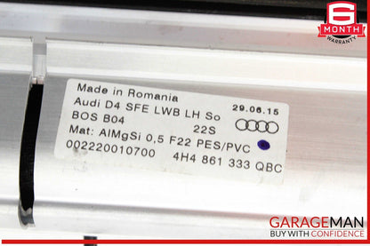 11-18 Audi A8 Rear Left Driver Side Window Shade Cover Blind 4H4861333 OEM