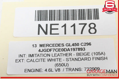12-19 Mercedes X166 GL450 GLE350 Rear Left Side Door Control Module Unit OEM