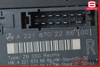 07-13 Mercedes W221 S550 S400 Front Right Side Under Seat Control Unit OEM