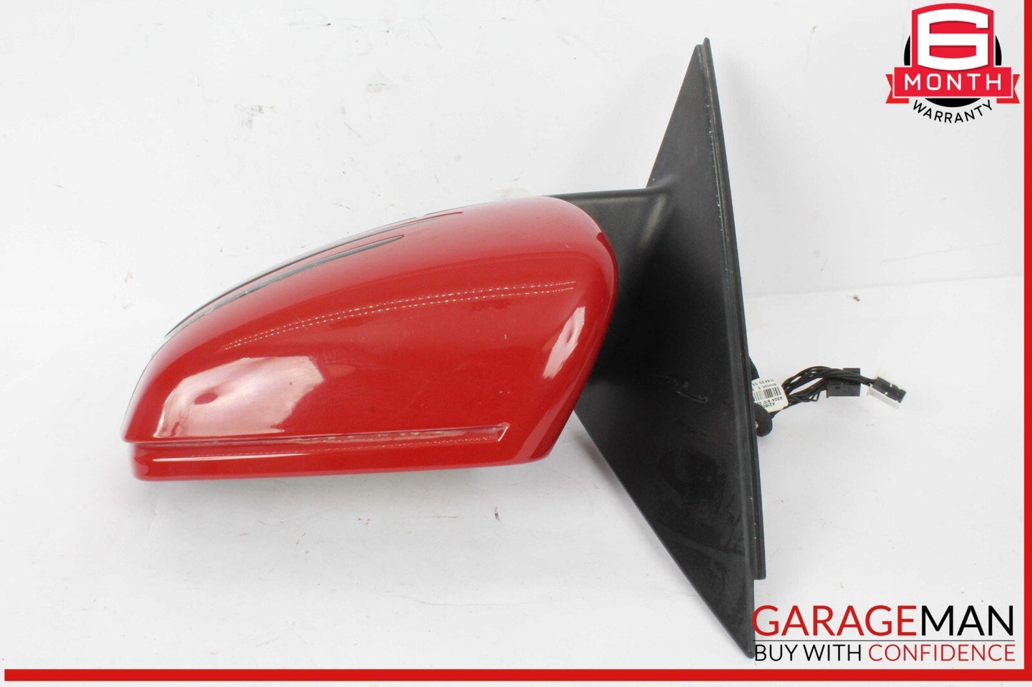 12-15 Mercedes W204 C250 C350 Front Left Side Mirror Rear View Door Red OEM