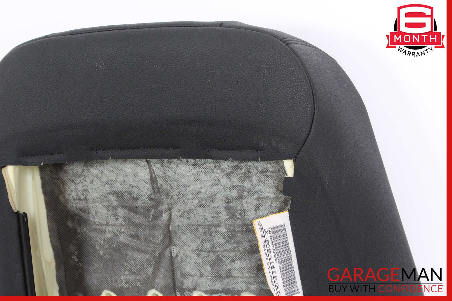 12-18 BMW F30 320i Front Right Top Upper Seat Cushion Black OEM