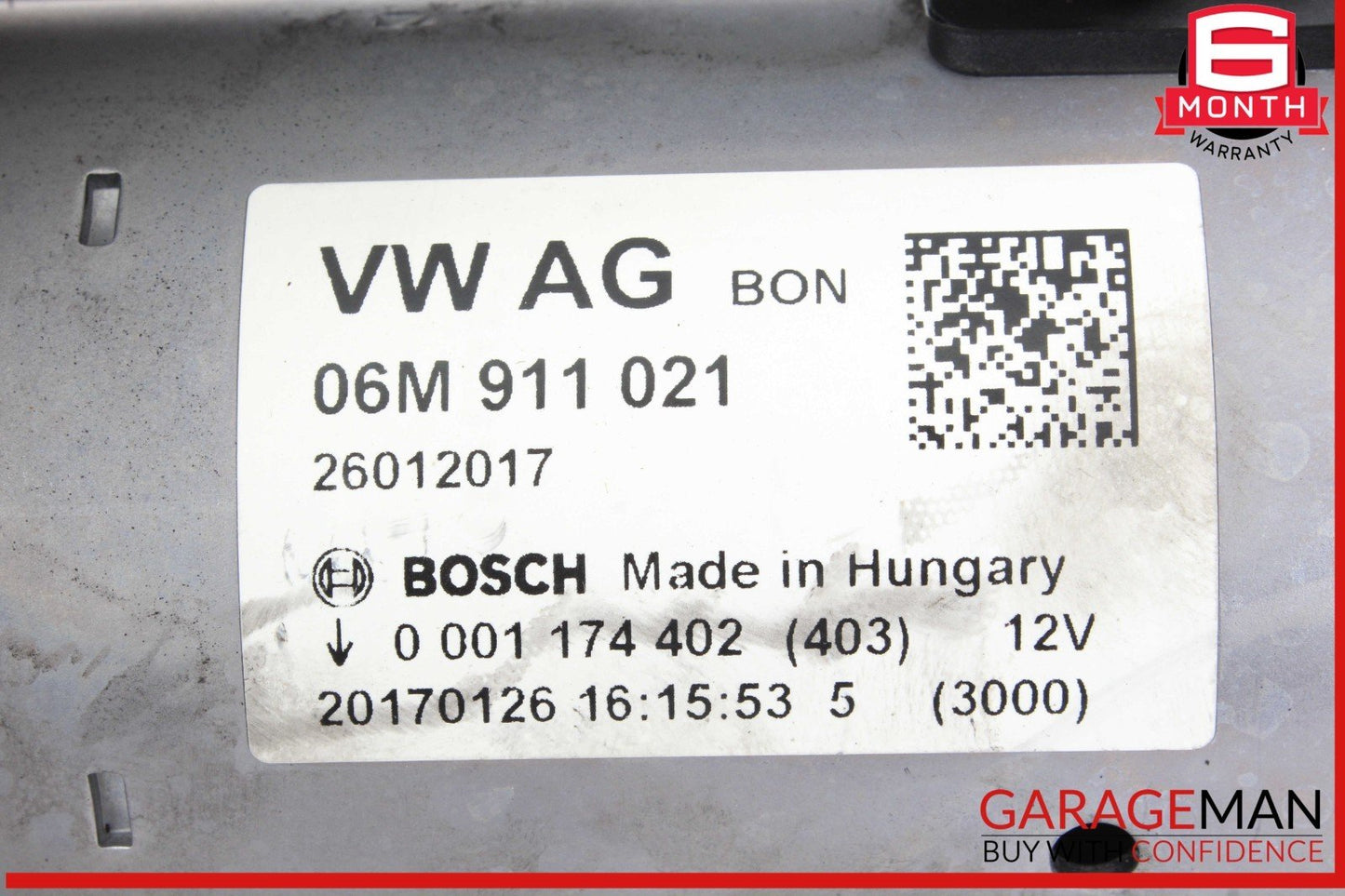 16-24 Audi S5 RS5 A6 A7 3.0L Engine Starter Motor Bosch 0001174402 OEM