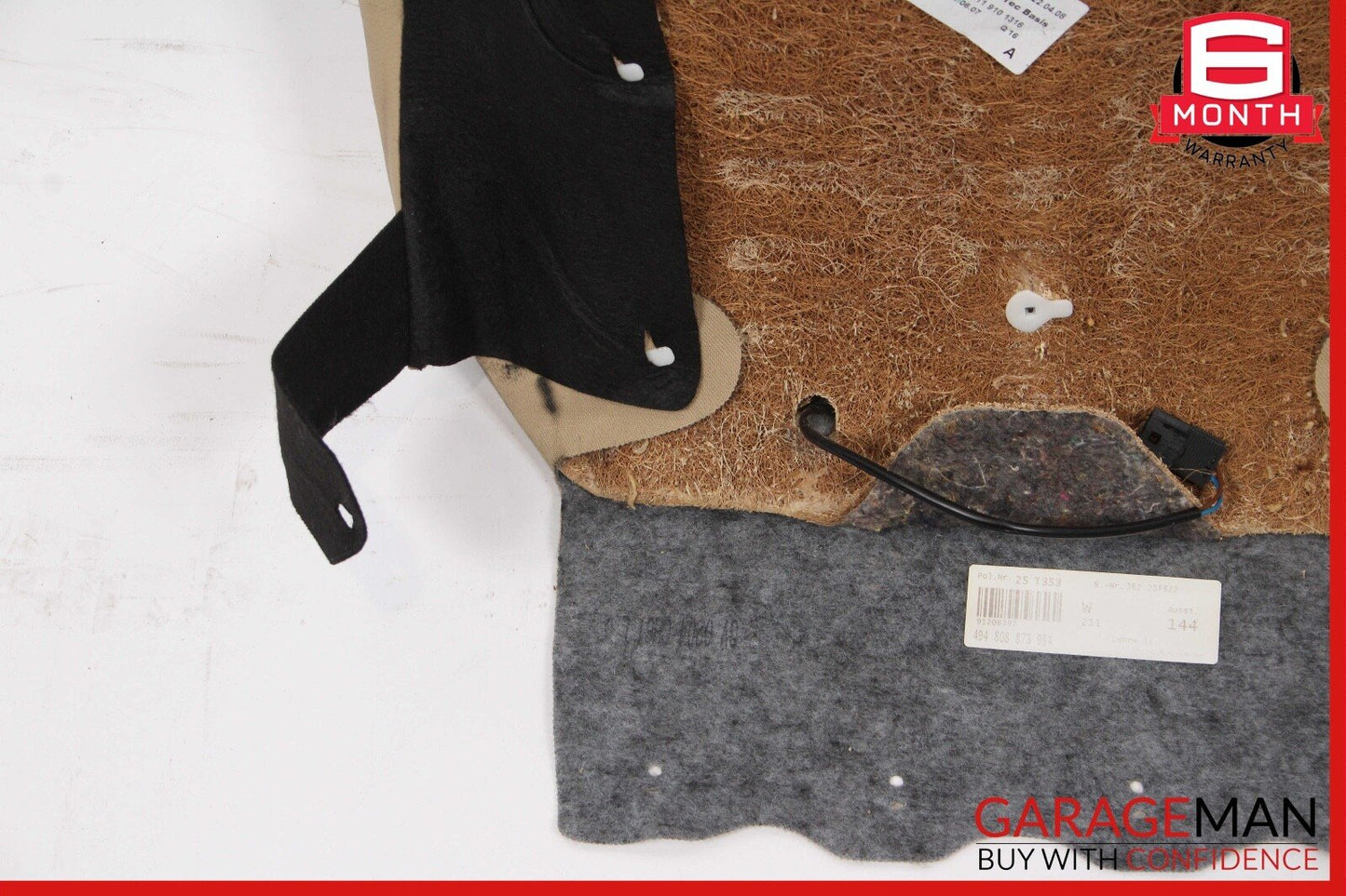 07-09 Mercedes W211 E350 Front Left/Right Top Upper Seat Cushion Cover Beige OEM