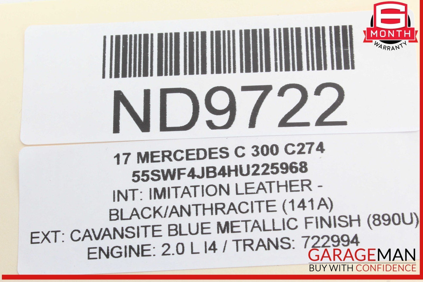 15-20 Mercedes W205 C300 GLC43 AMG Left Side Dash Air A/C Vent 2058303900 OEM