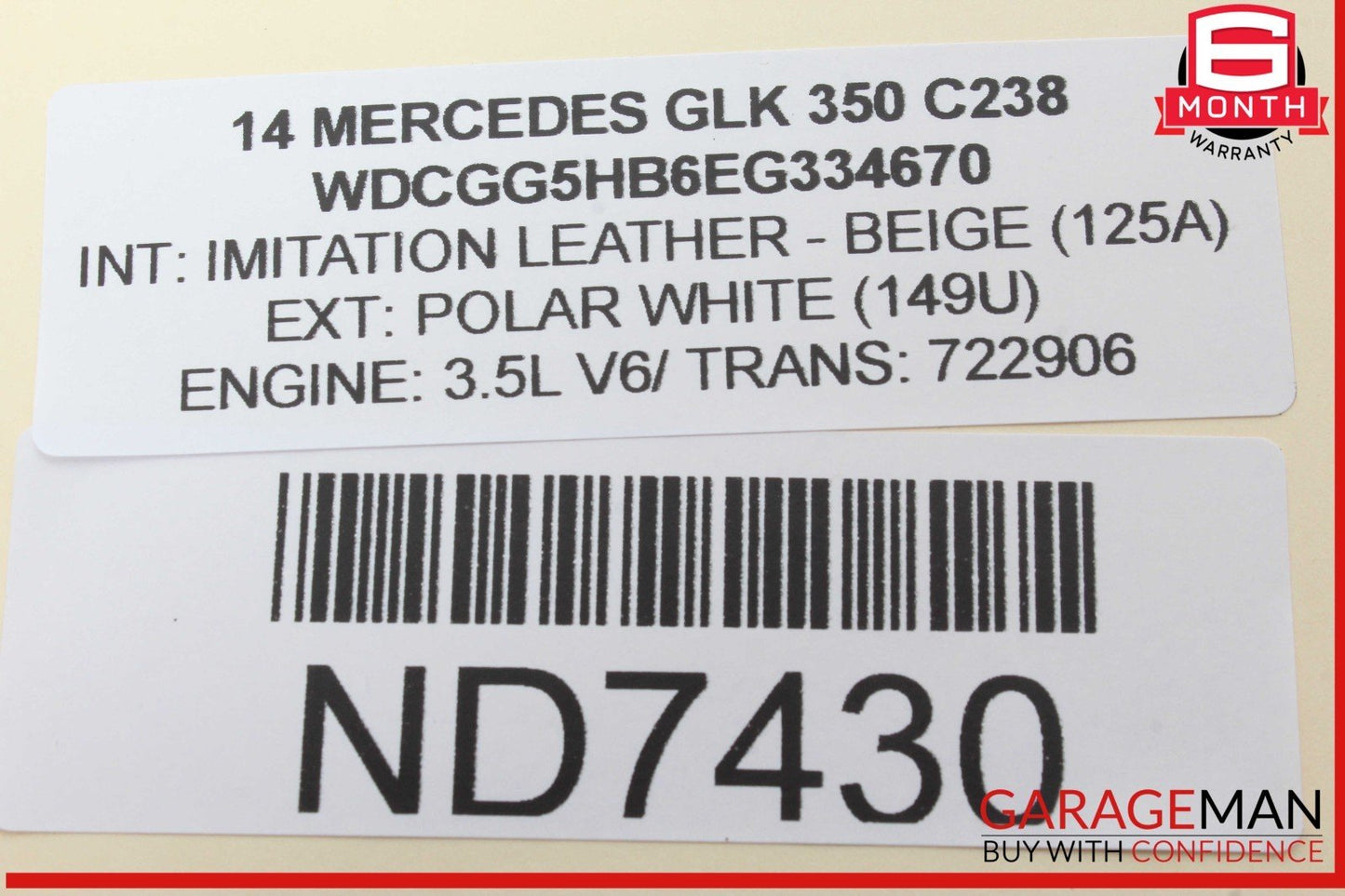 08-18 Mercedes X204 GLK350 Rear Right Passenger Side Door Control Module Unit