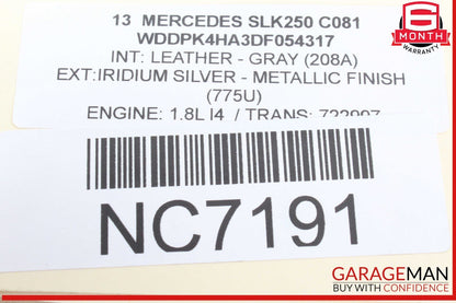 08-17 Mercedes R172 SLK250 C300 E350 Front Right Side Lower Control Arm OEM