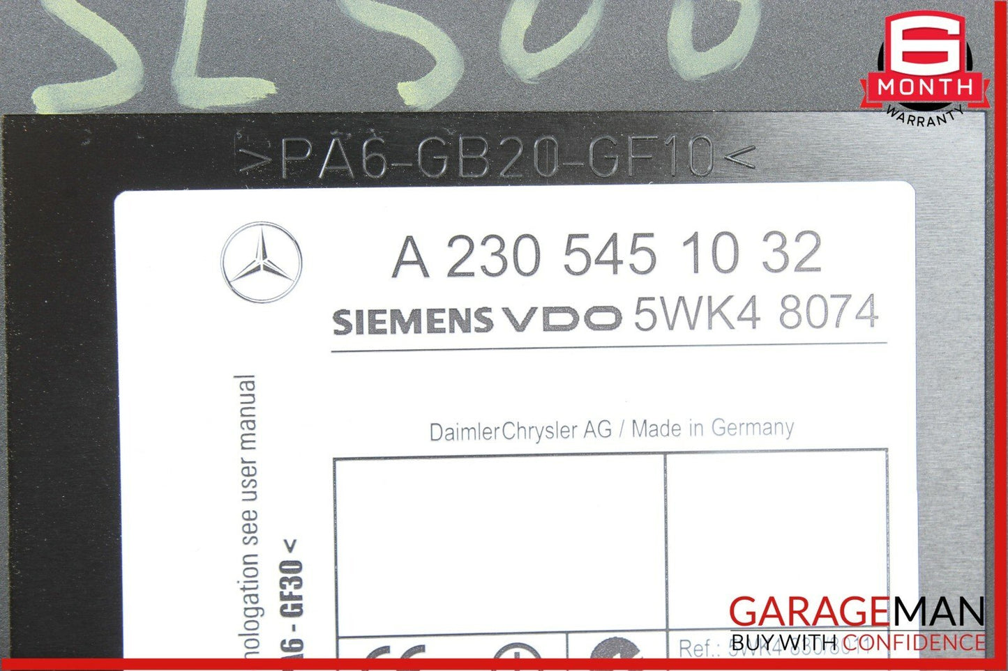 03-06 Mercedes R230 SL500 SL55 AMG Keyless Go Entry Control Module OEM