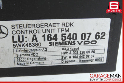 06-13 Mercedes W219 CLS550 R350 E350 TPMS Tire Pressure Control Module Unit OEM