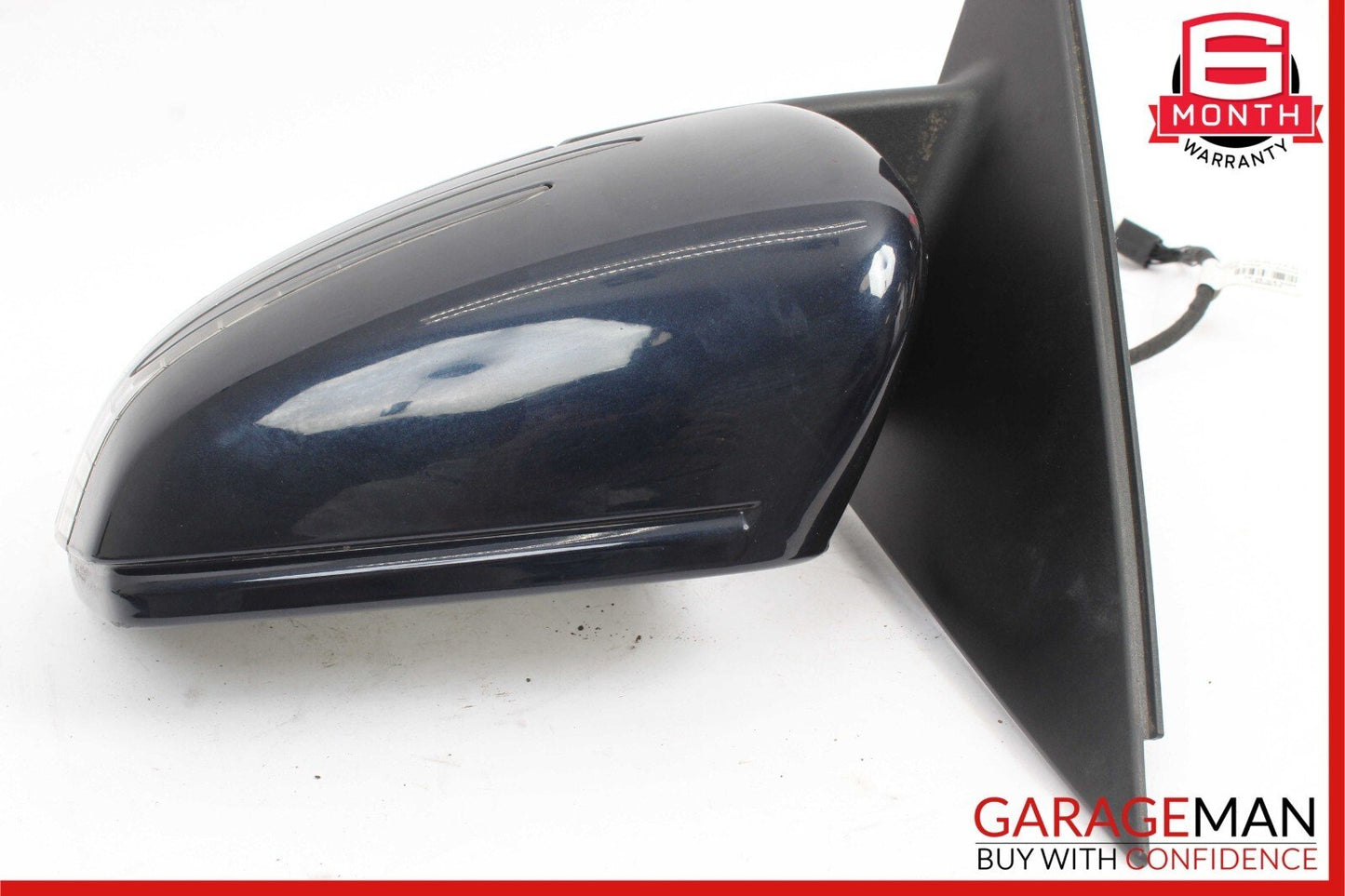 12-14 Mercedes W204 C300 Front Left Side Mirror Door Rear View Glass Blue OEM