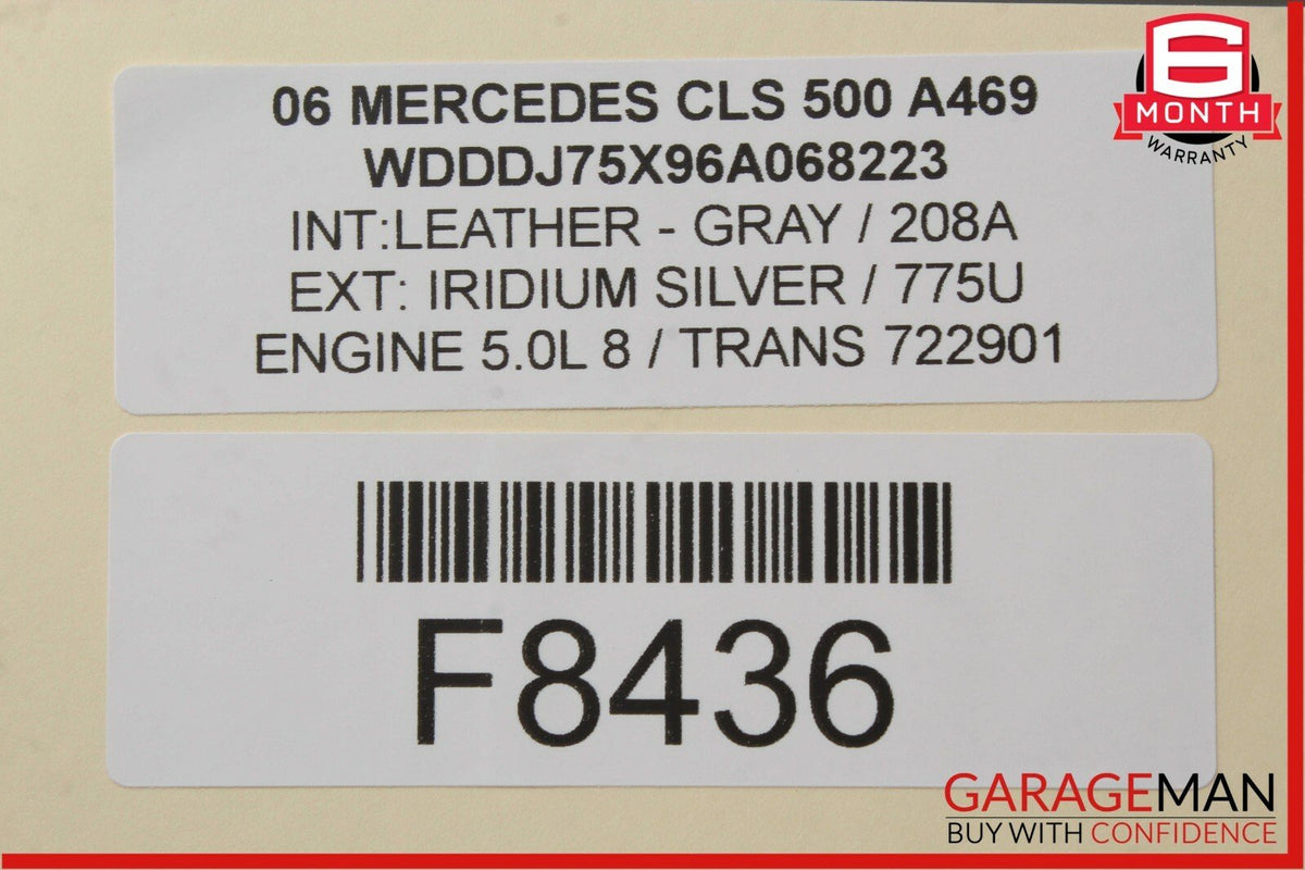 06-08 Mercedes W219 CLS500 Front Right Side Mirror Rear View Door Iridium Silver