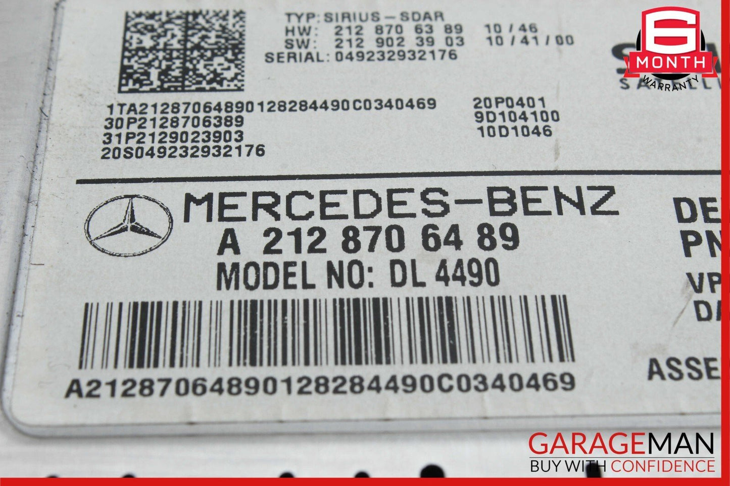 10-17 Mercedes CLS550 CLS400 SLK200 C250 Sirius Satellite Radio Receiver Module