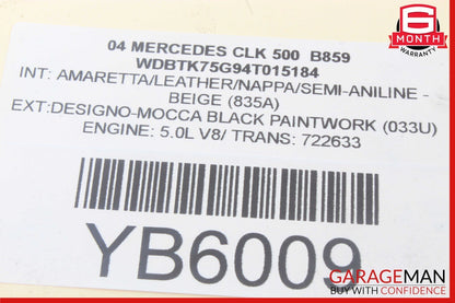 00-13 Mercedes W209 CLK500 C300 CL500 Engine Throttle Valve Body 1131410125 OEM