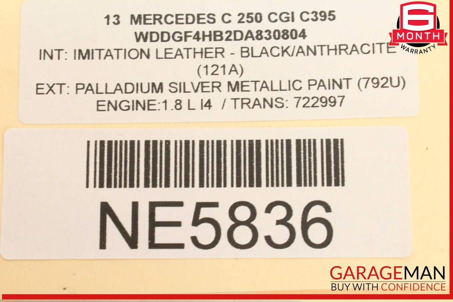 08-18 Mercedes W204 C250 CGI Rear Left Driver Side Door Control Module Unit OEM