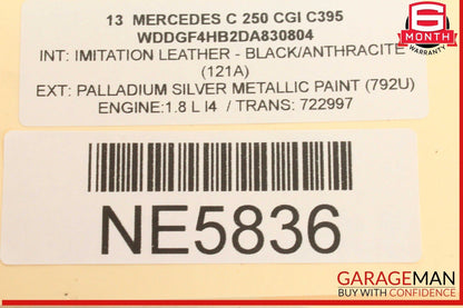 08-18 Mercedes W204 C250 CGI Rear Left Driver Side Door Control Module Unit OEM
