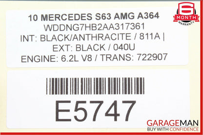 07-13 Mercedes W221 S63 Trunk Lid Lock Latch Actuator w/ Key OEM