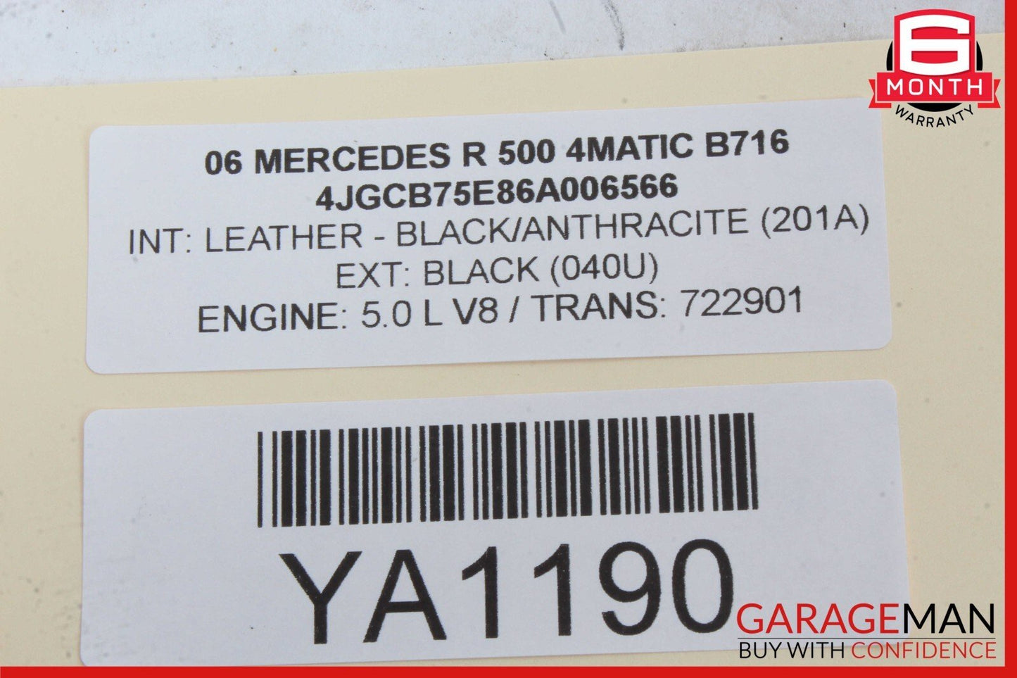 06-13 Mercedes R500 GL450 ML63 AMG Front Top Overhead Dome Light Map Lamp Grey
