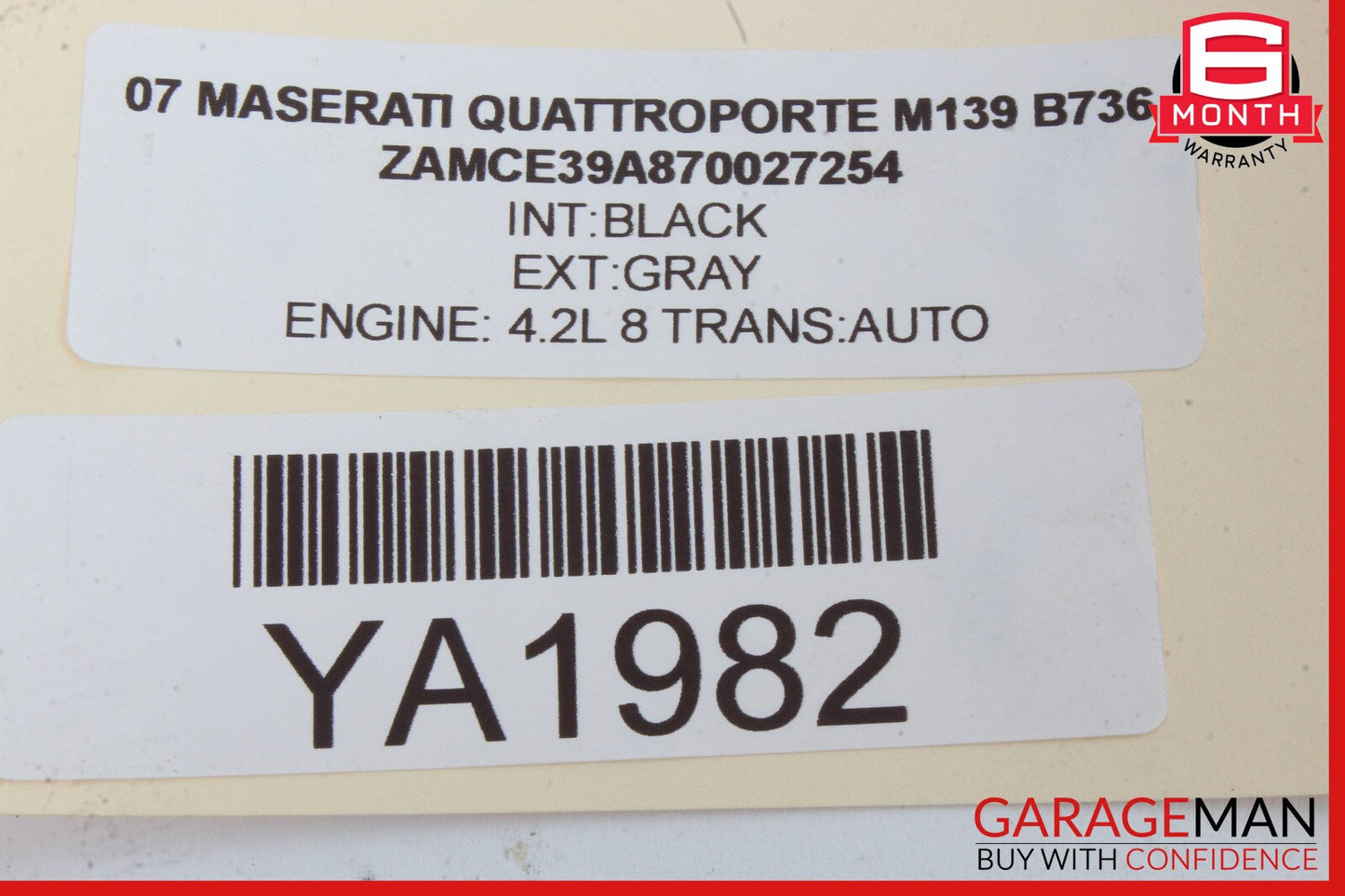 03-13 Maserati Quattroporte M139 Rear Right Side Exterior Door Handle OEM