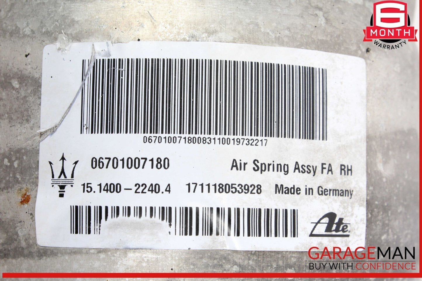 17-20 Maserati Levante M161 Front Right Side Air Active Shock Strut OEM