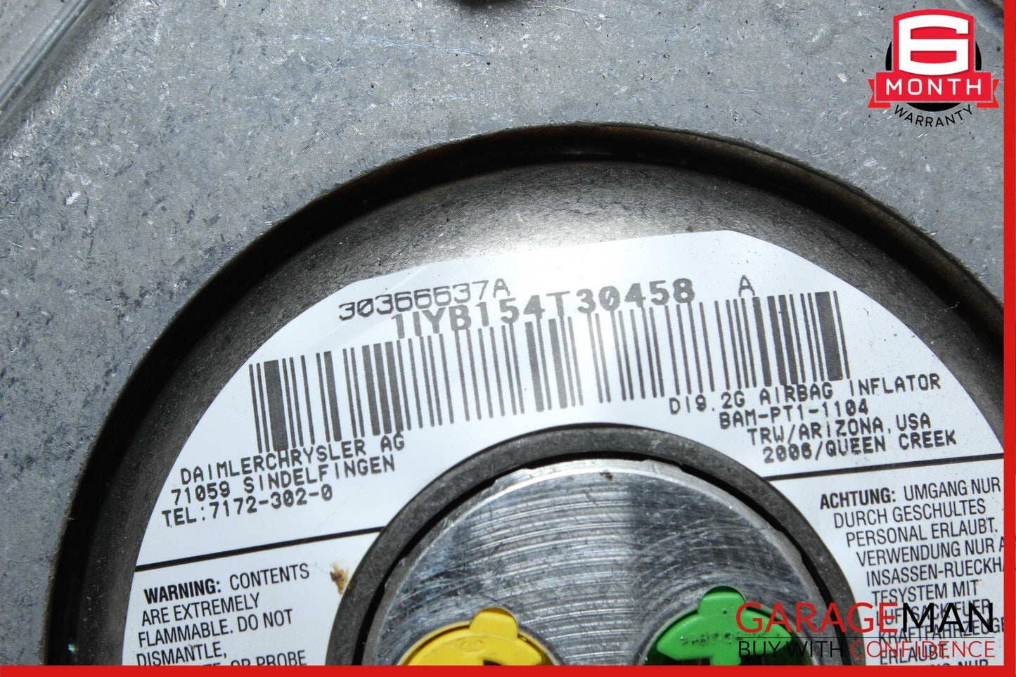 06-08 Mercedes R350 GL320 ML500 ML63 AMG Steering Wheel Airbag Air Bag Grey