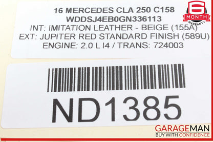 12-20 Mercedes W117 CLA250 Front Left Driver Side Door Control Module Unit OEM