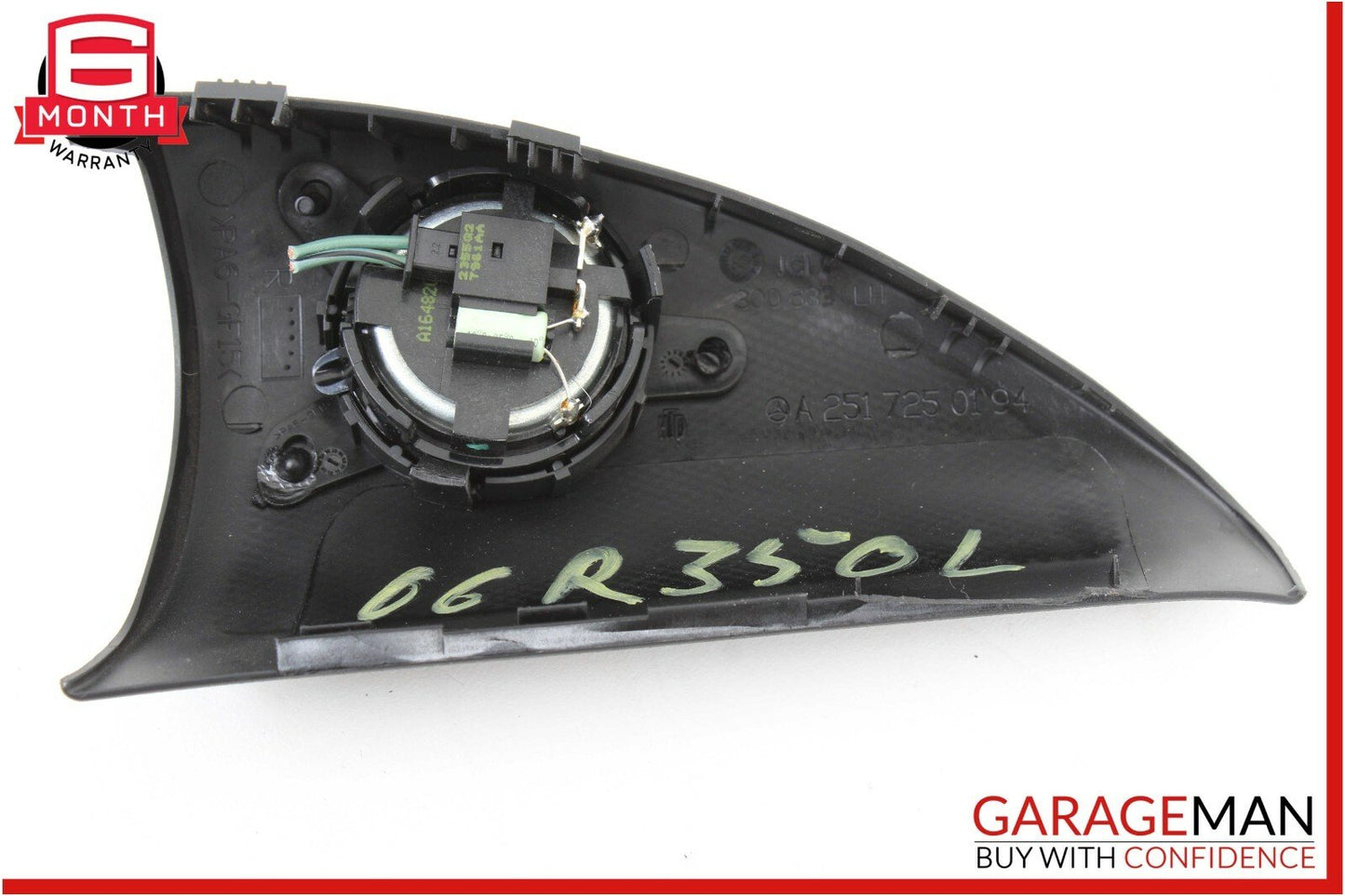 06-10 Mercedes W251 R350 Left & Right Side Door Corner Tweeter Speaker Black OEM