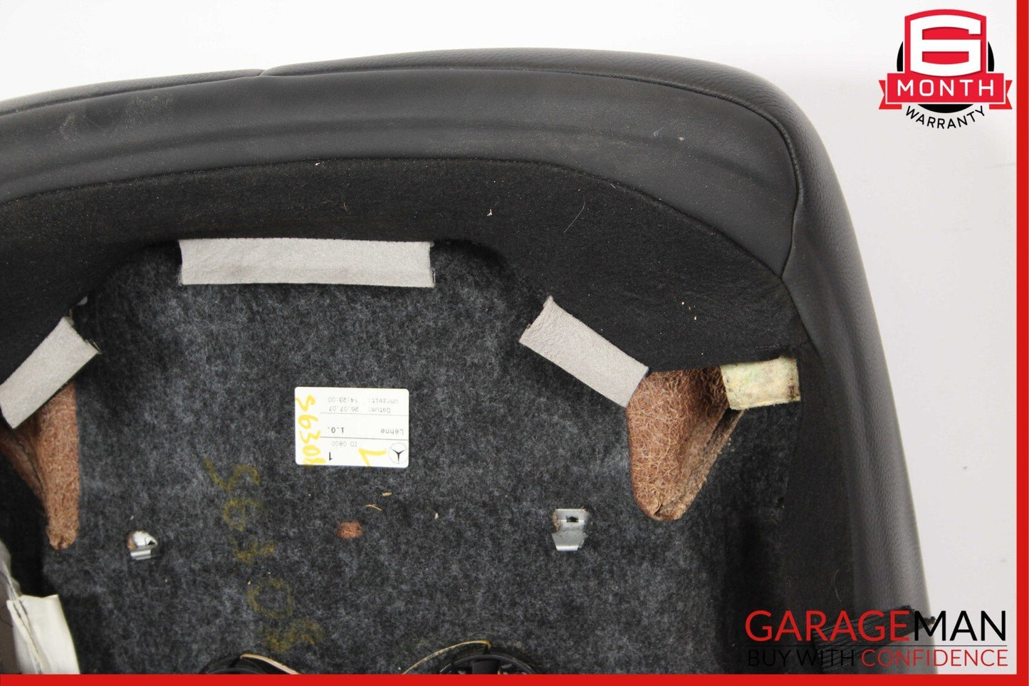 08-13 Mercedes W221 S63 AMG Front Left Driver Upper Top Seat Cushion Black OEM