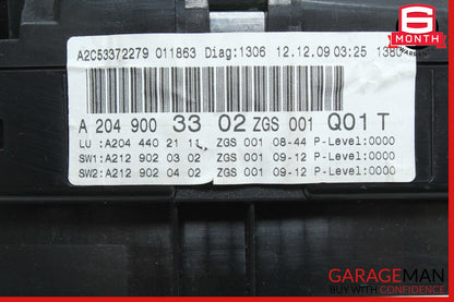 09-12 Mercedes X204 GLK350 Instrument Speedometer Cluster 2049003302 OEM