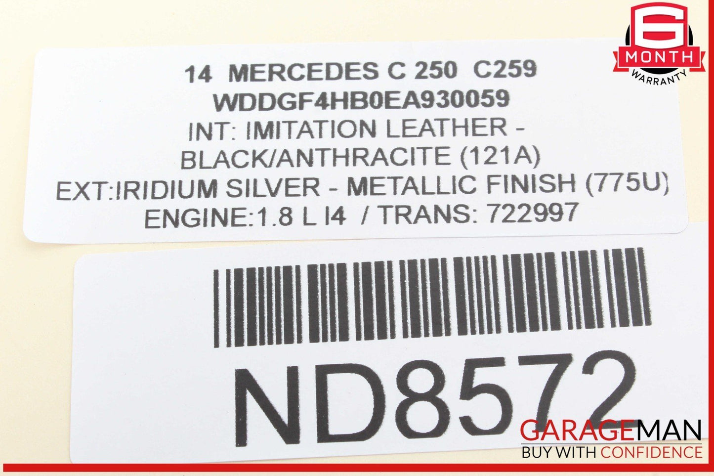 08-14 Mercedes W204 C250 C350 C63 Rear Left Side Door Lock Latch Actuator OEM