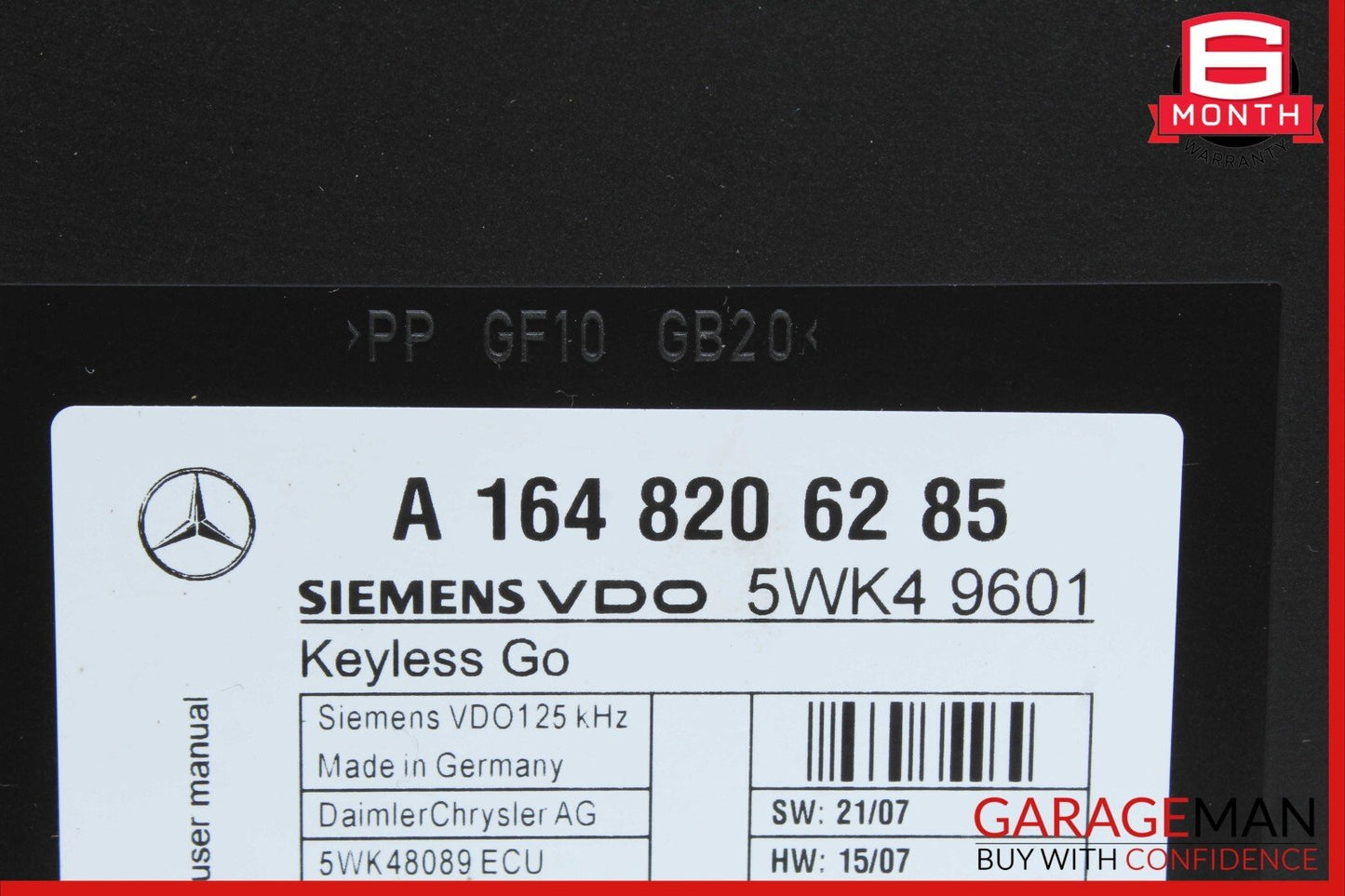 06-12 Mercedes X164 GL450 ML350 ML63 AMG Keyless Go Controller Module Unit