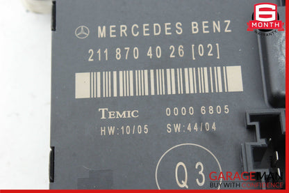 03-09 Mercedes W211 E350 E63 AMG Rear Left Driver Side Door Control Module Unit